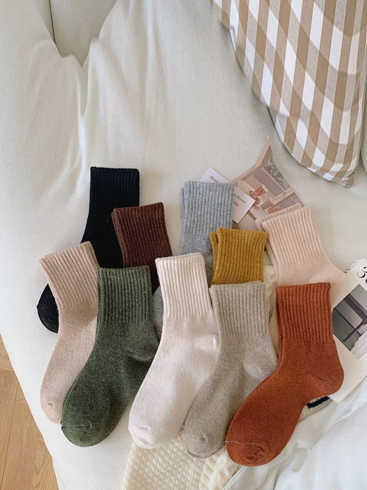 5 Paar Damen Wintersocken aus warmer Wolle BA1027