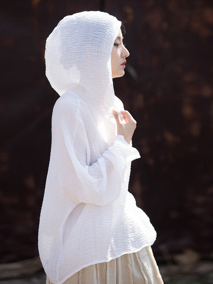 Chemise d'été décontractée à capuche fine et résistante au soleil pour femmes CV1014