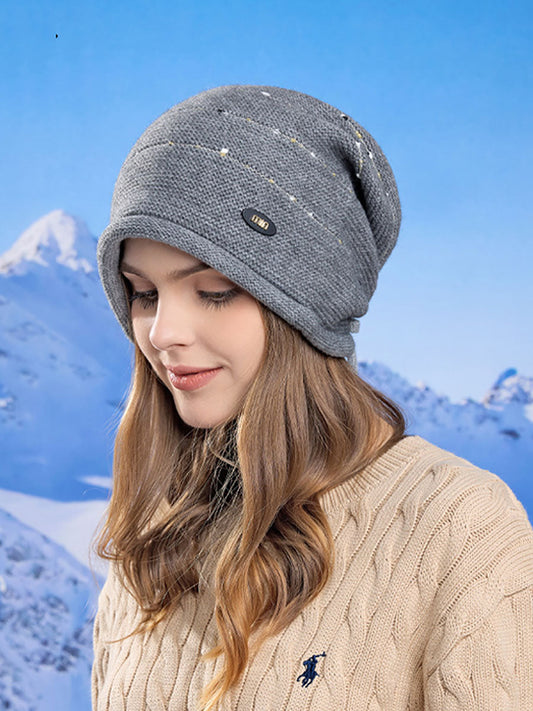 Damen Wintermode Warme Säume Strickmütze AV1024