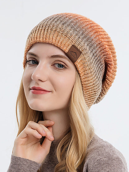 Women Winter Casual Keep Warm Gradient Knit Hat AH1021