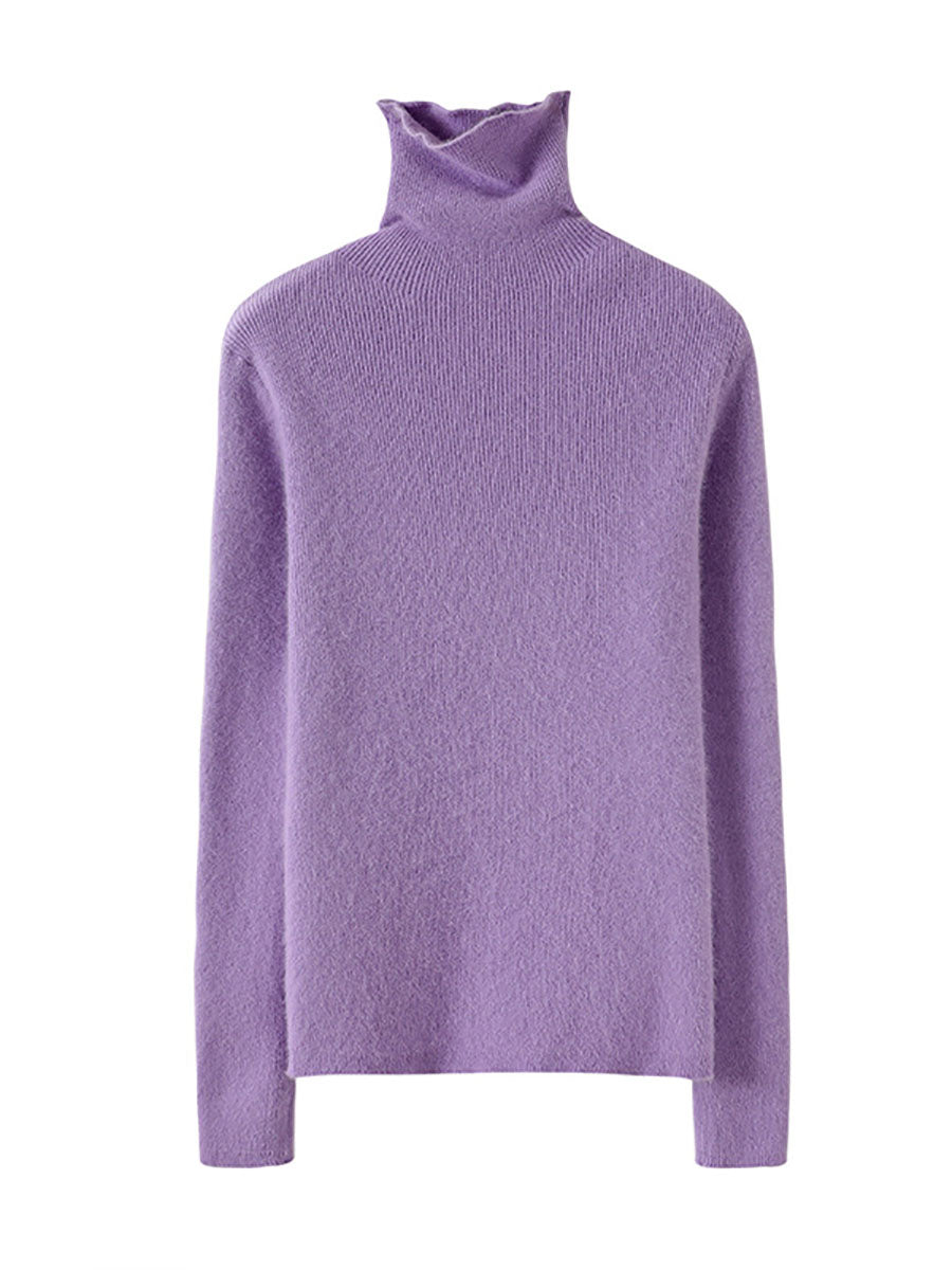 Damen Herbst Rollkragenpullover aus massiver Wolle BA1011 