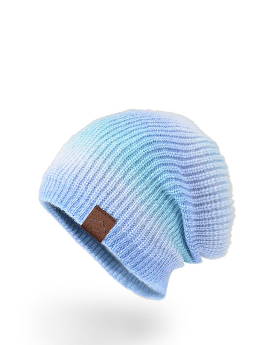 Bonnet tricoté dégradé décontracté pour femme, garde au chaud, hiver, AH1021