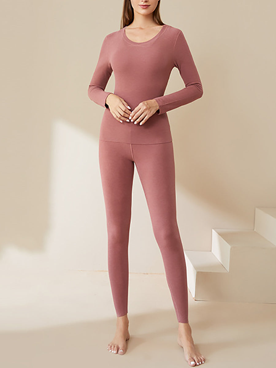 Ensemble de sous-vêtements chauds sans coutures pour femmes WU013