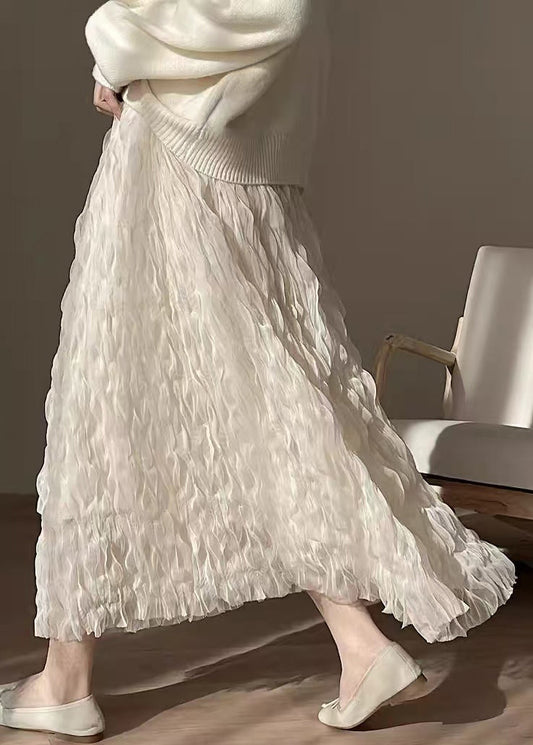 Art Beige Original Design Solid Tulle Skirts Spring RV015