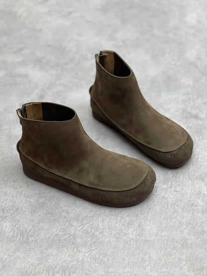 Women Round Toe Casual Short Boots AT1076