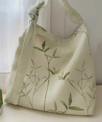 Sac à bandoulière en toile de style national en feuille de bambou 2024 QF001