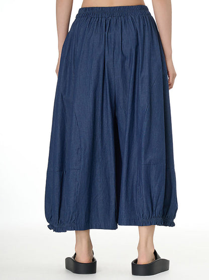 Women Casual Summer Solid Wide-leg Loose Pants FD028