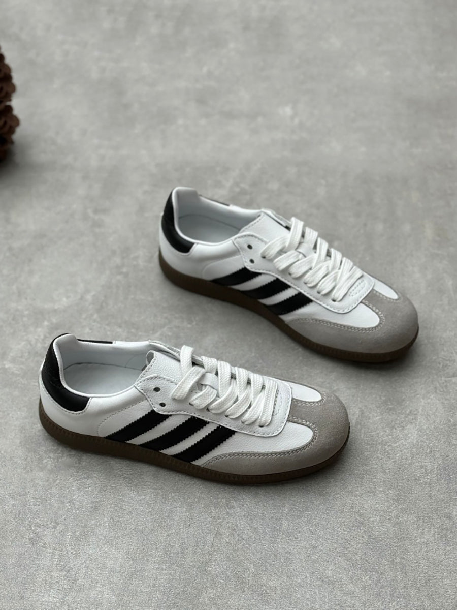 Women Casual Three Stripes Colorblock Shoes QN006