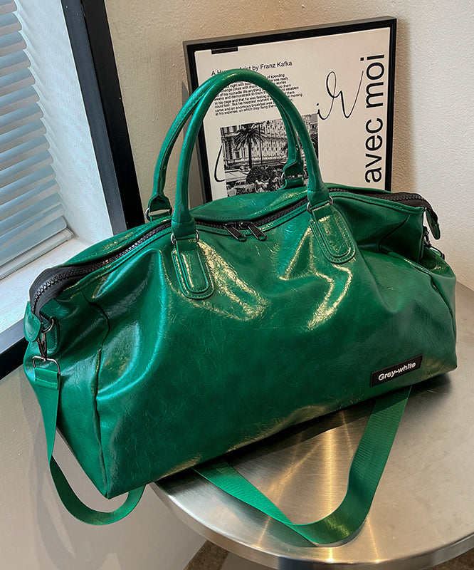 2025 New Green Large Capacity Faux Leather Tote Handbag YR039