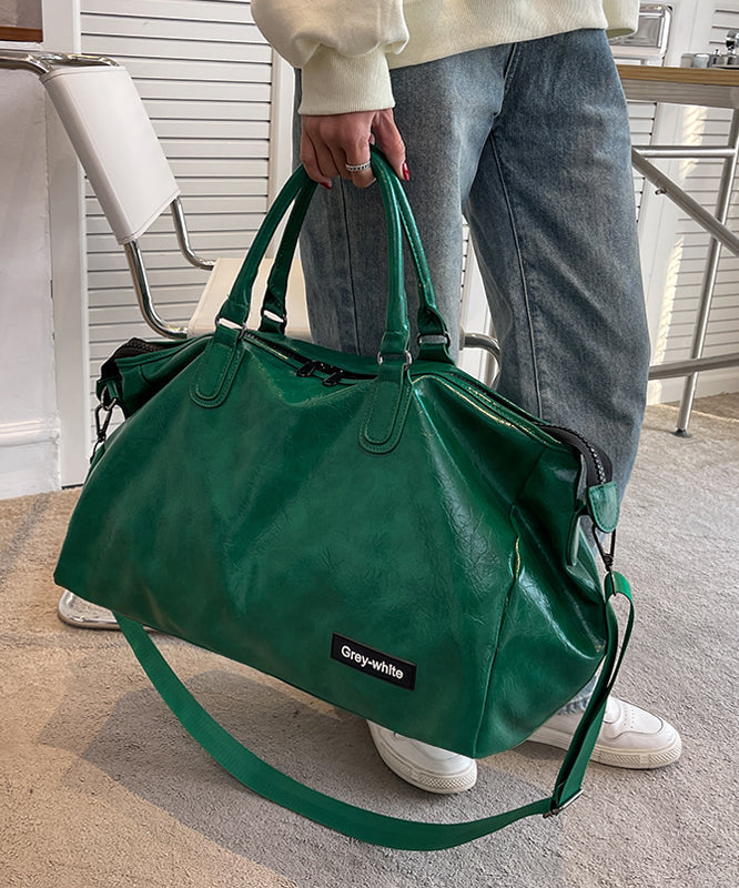 2025 New Green Large Capacity Faux Leather Tote Handbag YR039