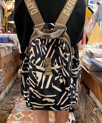 Casual Black Print Solid Durable Backpack Bag RB033