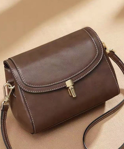 Casual Coffee Versatile Faux Leather Messenger Bag YR019