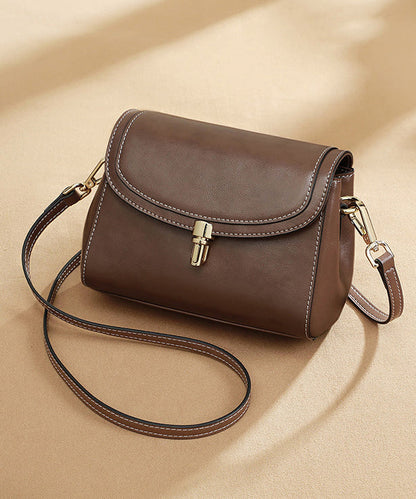 Casual Coffee Versatile Faux Leather Messenger Bag YR019