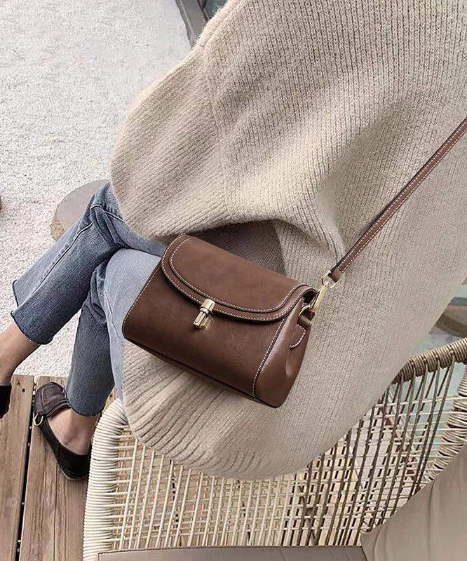 Casual Coffee Versatile Faux Leather Messenger Bag YR019