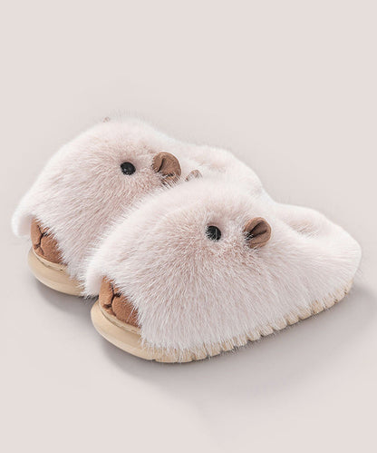 Cute Stylish Comfy Fuzzy Fur Slippers Shoes Brown TQ065