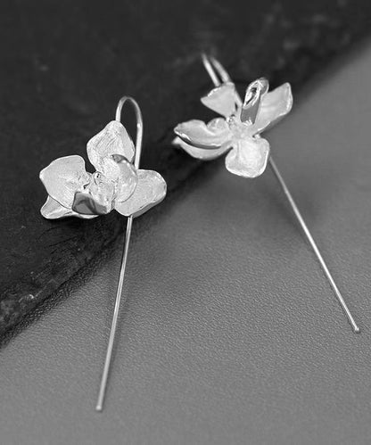 Fashion Gold Sterling Silver Overgild Floral Drop Earrings QQ004