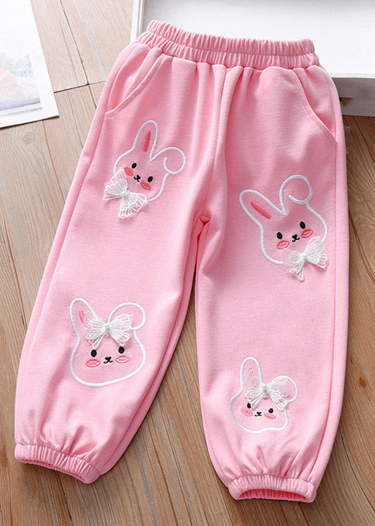 Lovely Pink Animal Print Girls Beam Pants TV020