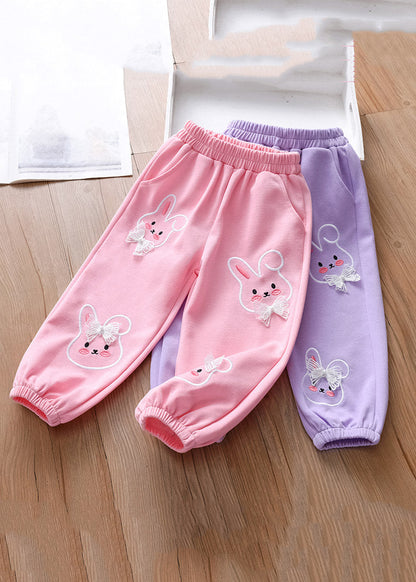 Lovely Pink Animal Print Girls Beam Pants TV020