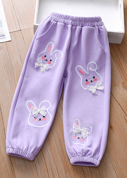 Lovely Pink Animal Print Girls Beam Pants TV020