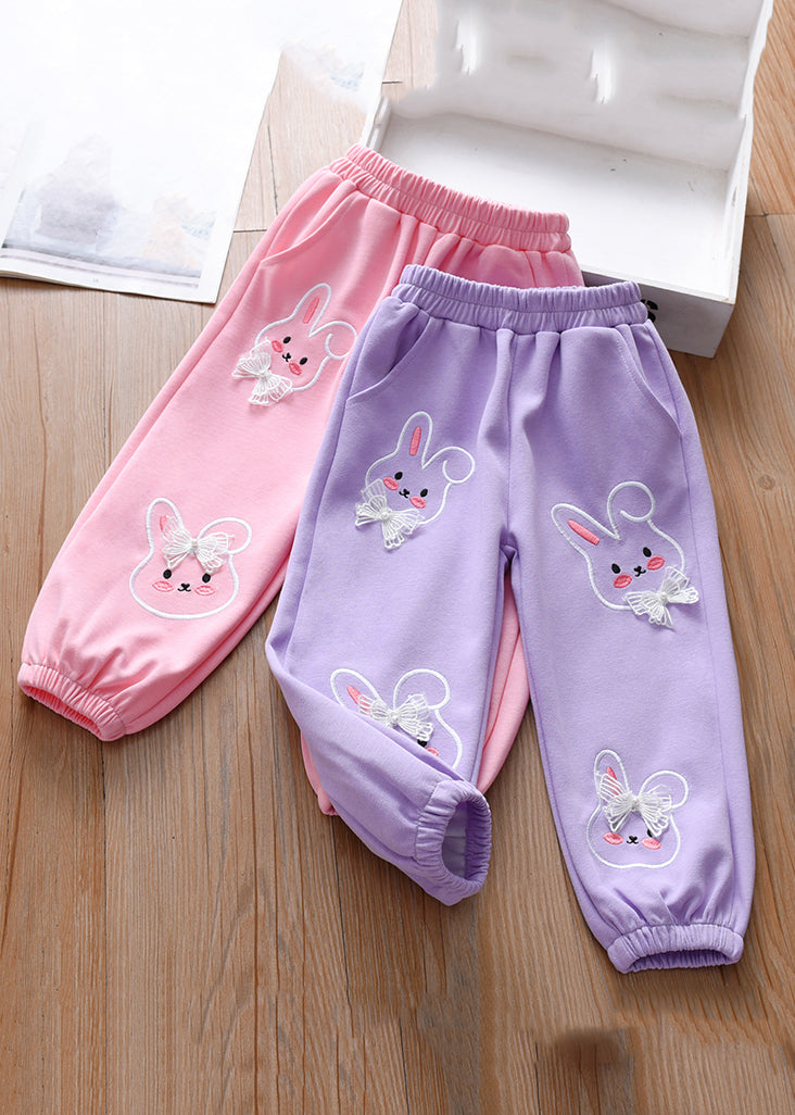 Lovely Pink Animal Print Girls Beam Pants TV020