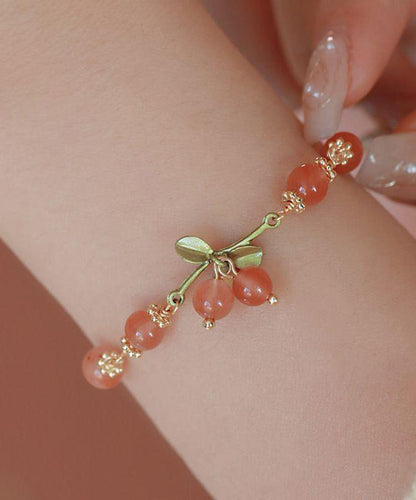 New Early Spring Sweet Cherry Brlet for Women Charm Bracelet Design YI036