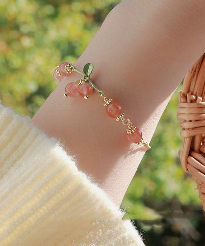 New Early Spring Sweet Cherry Brlet for Women Charm Bracelet Design YI036