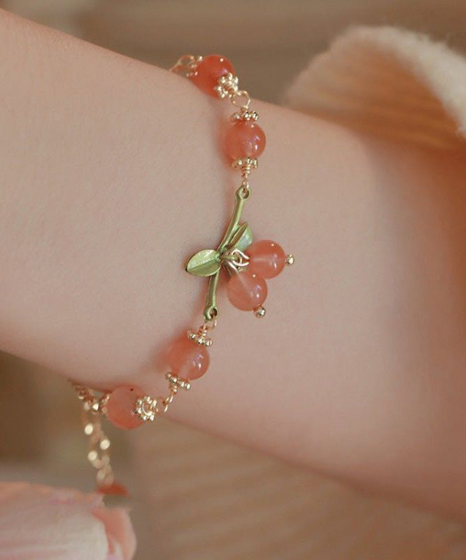 New Early Spring Sweet Cherry Brlet for Women Charm Bracelet Design YI036