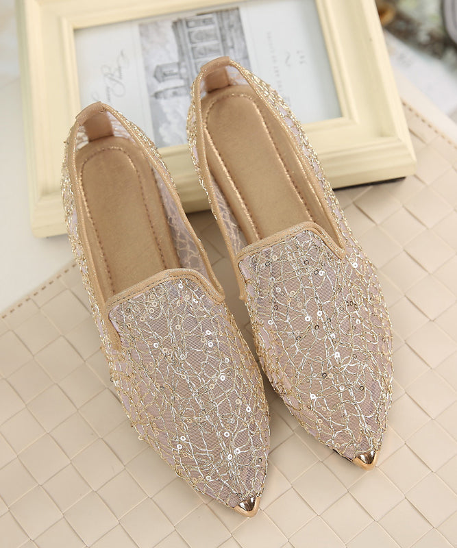 New Fashion Blue Breathable Hollow out Flat Shoes Pointed Toe XC1052