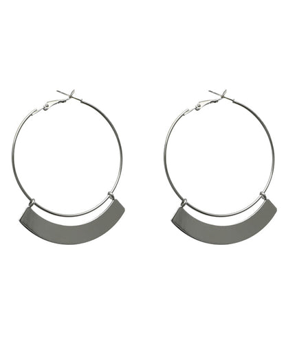 Oversize Silk Sterling Silver Alloy Hoop Earrings II006