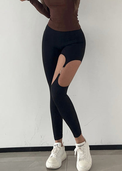 Sexy Rose Hollow Out Seamless Capri Dri Fit Leggings TH005