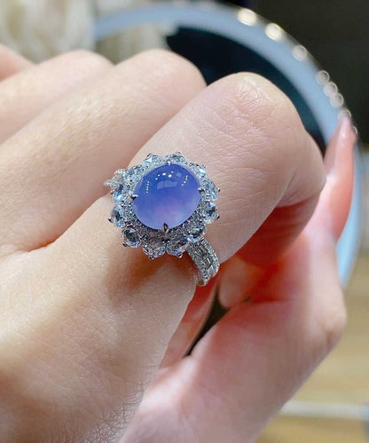 Bagues en alliage violet avec pierres précieuses en zircon Vogue AC1074